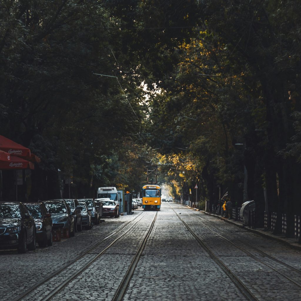 tram line in sofia bulgaria 